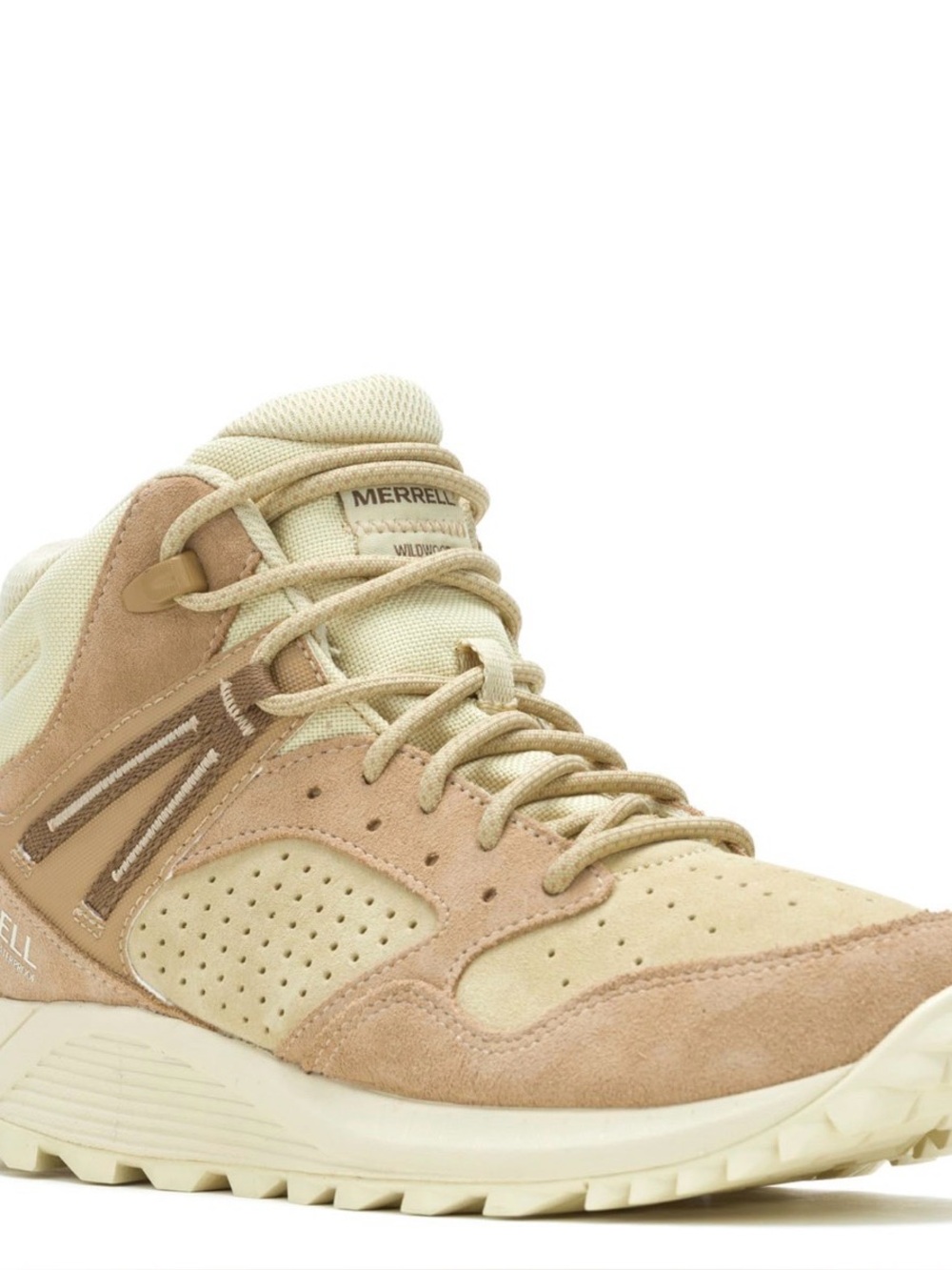NWT Merrell Women's Wildwood Mid Leather Waterproof hiking boots beige - size 6